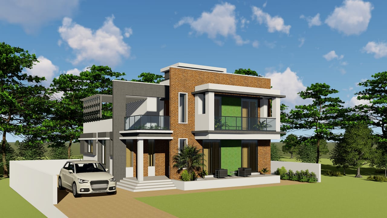 Modernist Bungalow Elevation 11